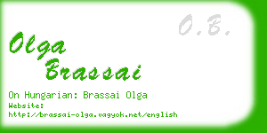 olga brassai business card